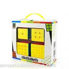 GoodPlay Pack of 4 MoYu MOFANGJIAOSHI Magic Cubes 2x2 3x3 4x4 5x5 Stickerless Speed Cubes Set Puzzle Cubes Collection Set B07H6CW4MQ